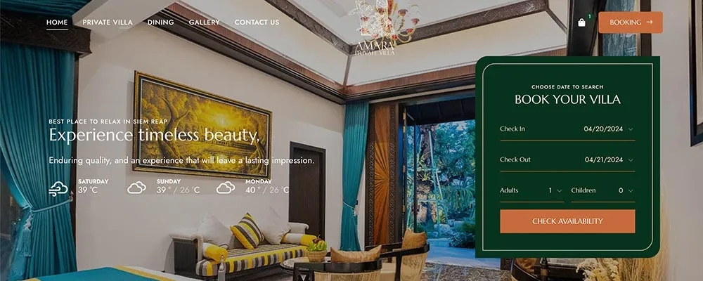 Amara Private Villa - Ultimate luxury villas with sophistication and comfort in Siem Reap - Booking