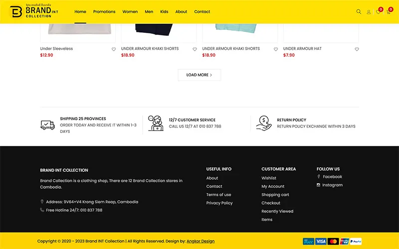 Brand Collection Cambodia e-commerce website
