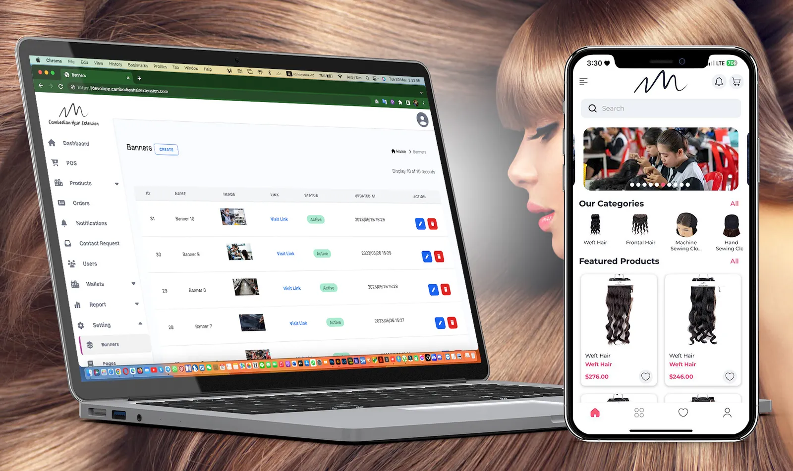 Cambodia Hair Extension Mobile App