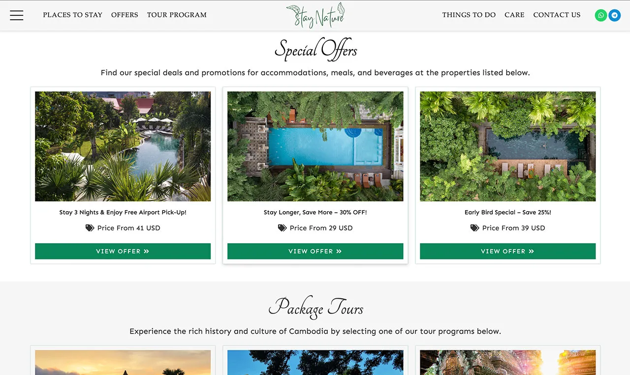 Elevating Cambodian Hospitality: StayNature's Website Redesign Enhances User Experience