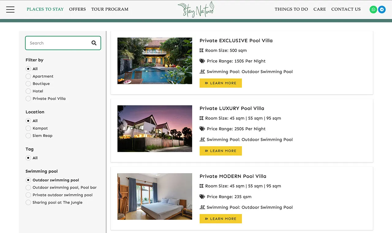 Elevating Cambodian Hospitality: StayNature’s Website Redesign Enhances User Experience