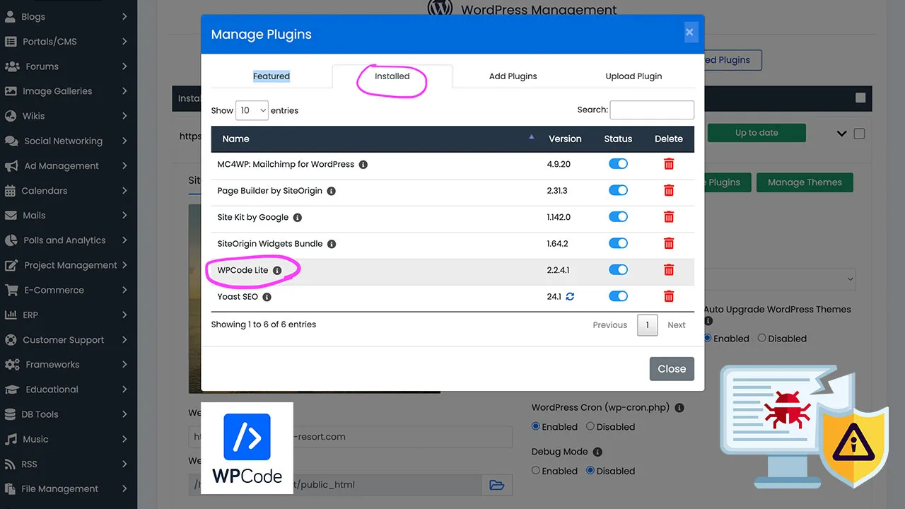 How to fix “WPCode Lite” hidden WordPress plugin malware