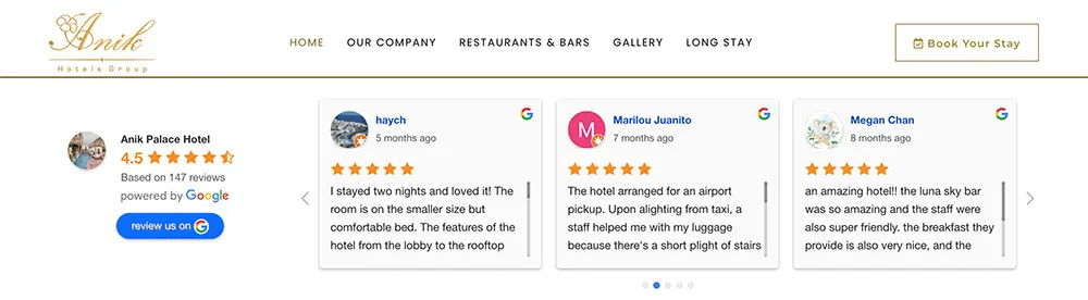 Integration with third-party review platforms
