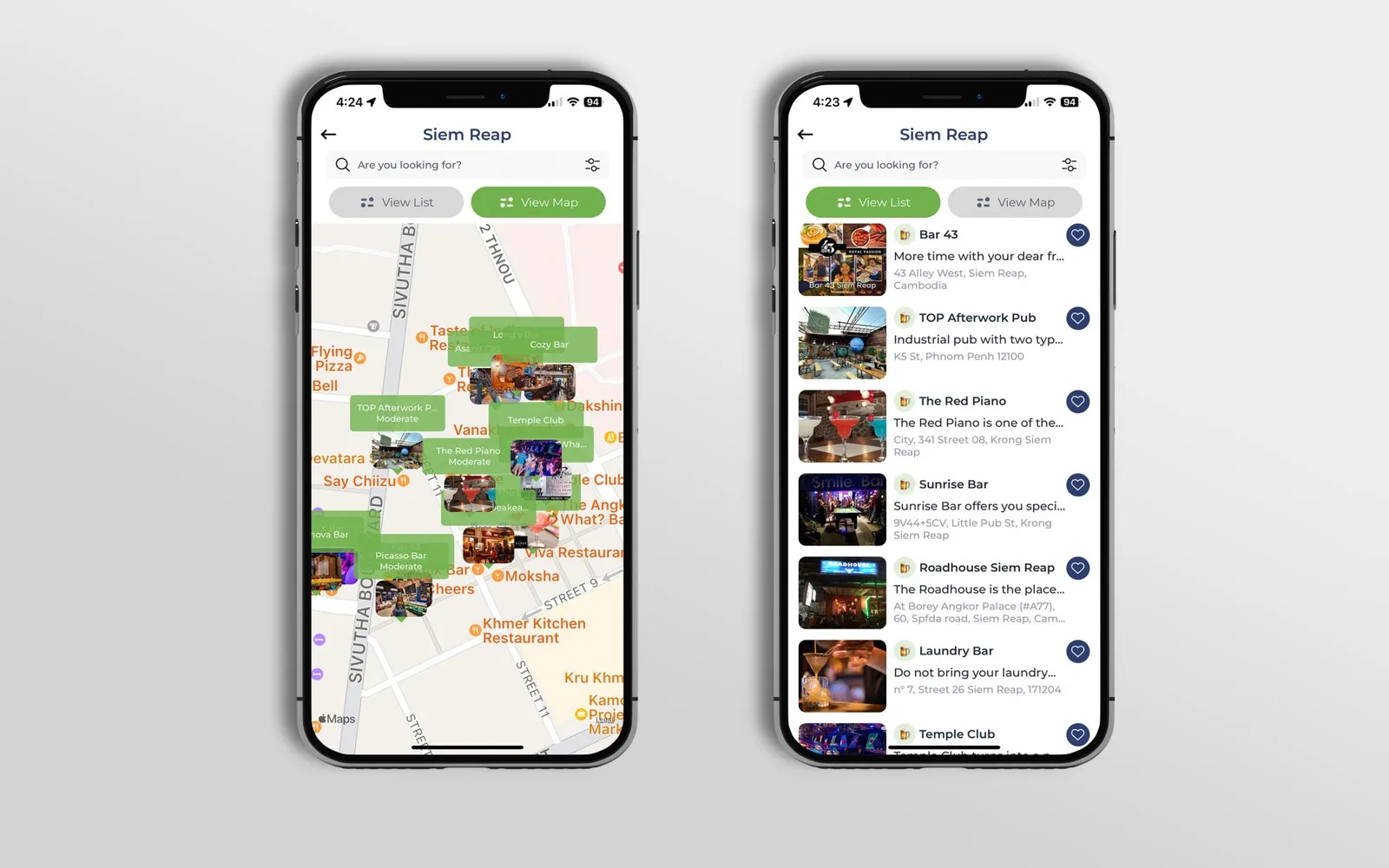 mApp Cambodia Phnom Penh Siem Reap Directory Listing App
