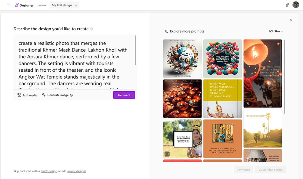 Microsoft Design plans to release a free online graphic design software tool with AI features in 2024.