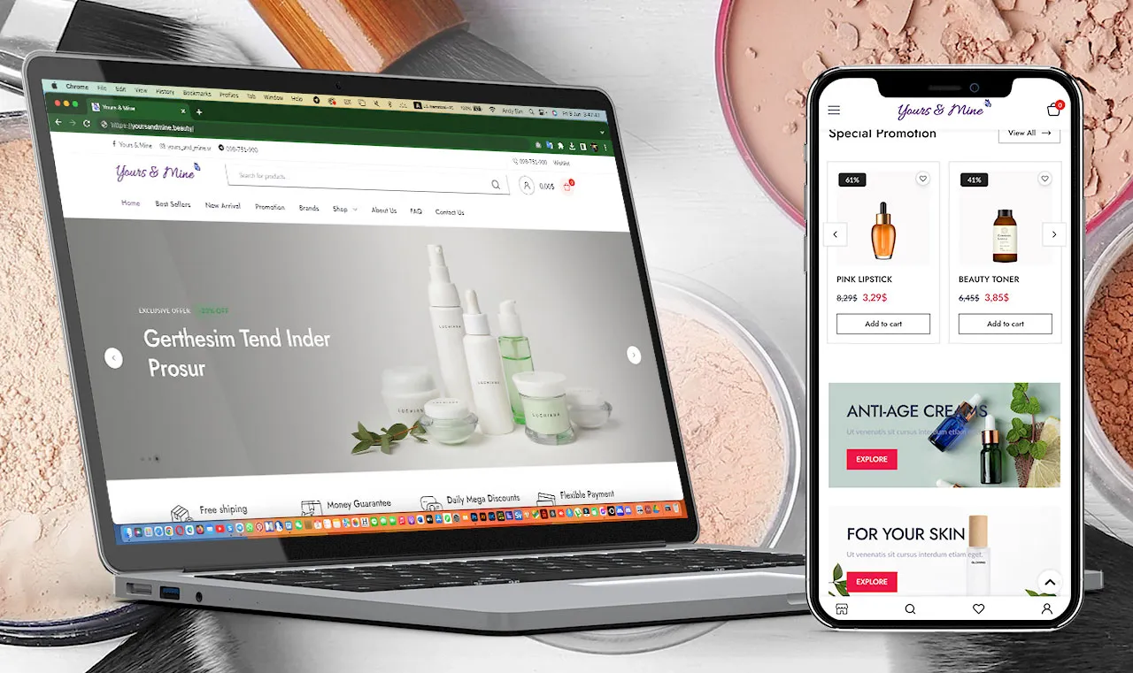 Yours and Mine Beauty Siem Reap Online Shop e-commerce Cambodia